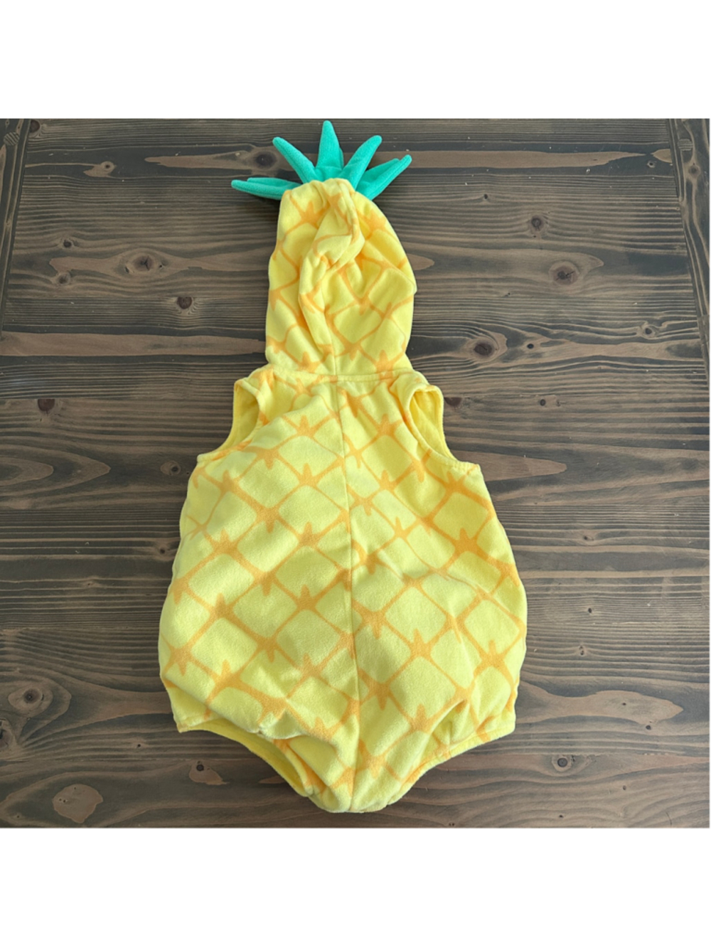 Carter's Baby Pineapple Halloween Costume 18M Yellow Green Fleece Hooded - Picture 4 of 6